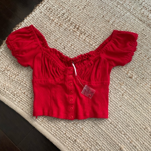 Free People Ladybug Crop Top, Size XS. NWOT - Picture 3 of 6